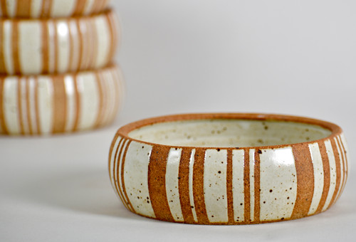 Wide striped bowls | Joan Laidig Ceramics
