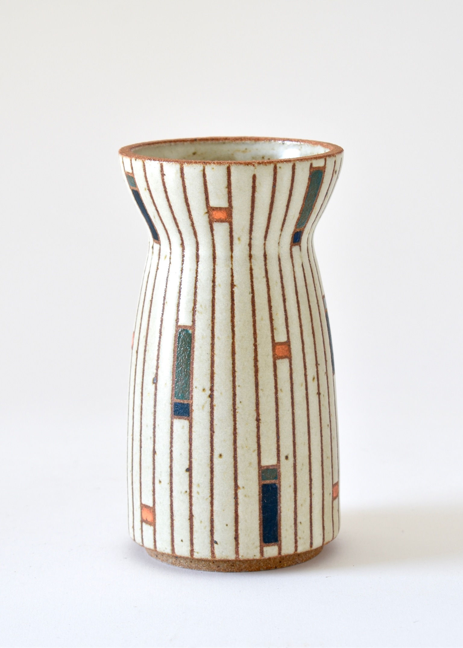 Paned flared vase