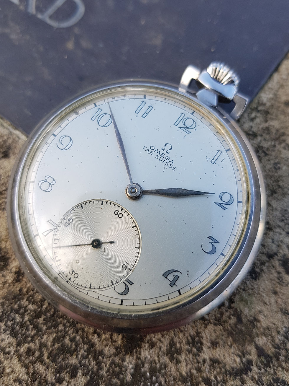 1940s Omega Art Deco Pocket Watch
