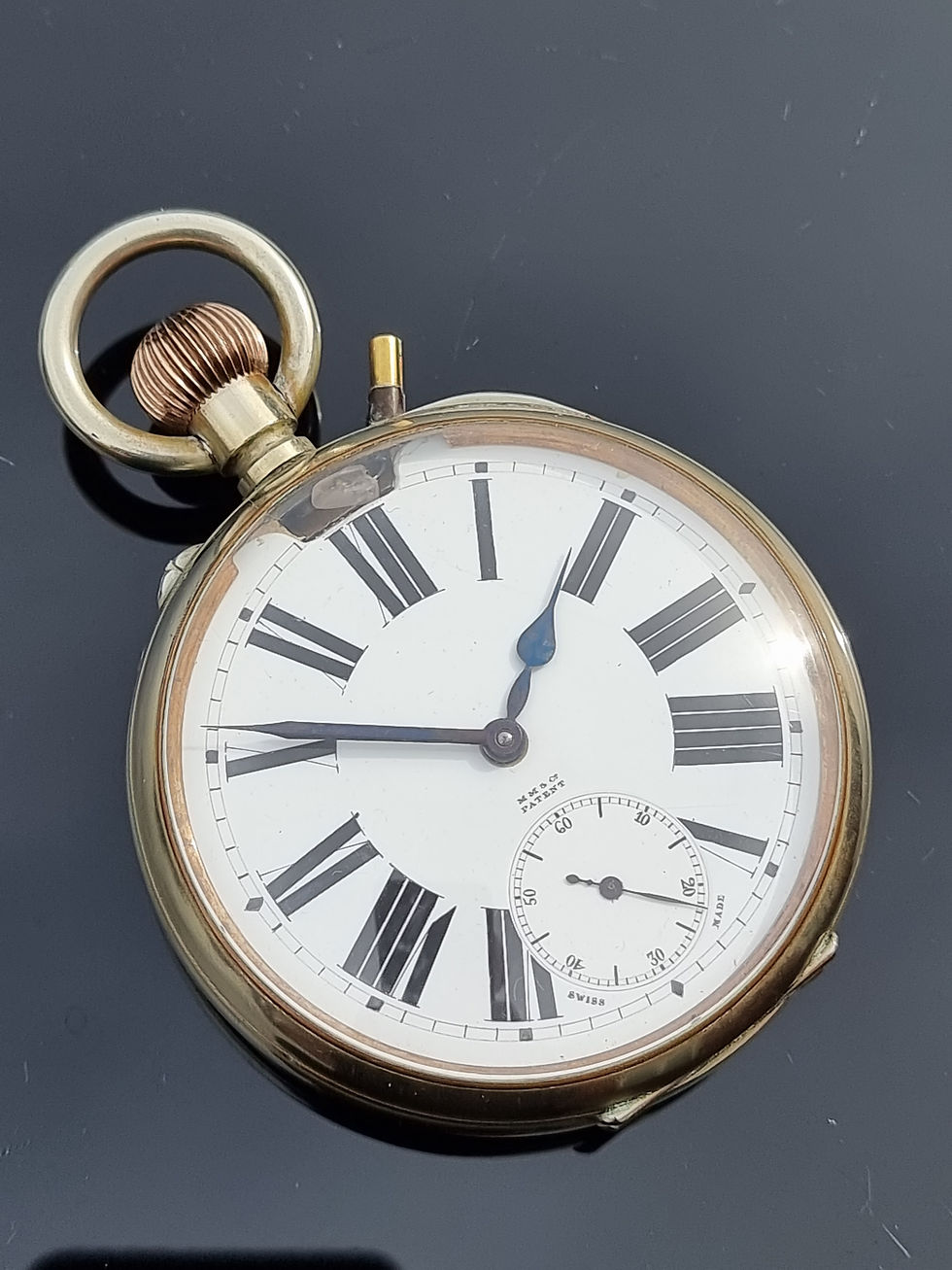 Thumbnail: 1900 Omega Goliath Desk Clock With Light