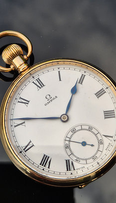 1935 Omega Gold-Plated Pocket Watch
