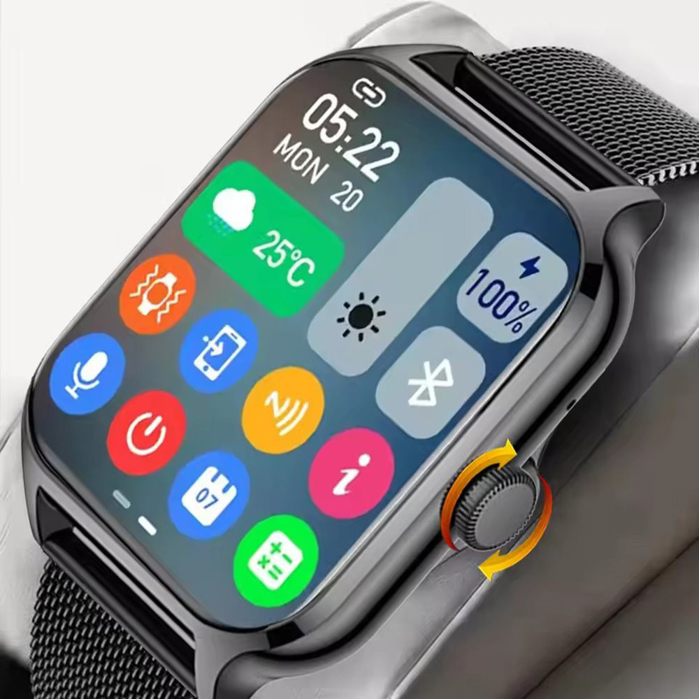 Smart Watch Men 2.01 Inch AMOLED Screen Waterproof Multiple Sport Mode Fitness H