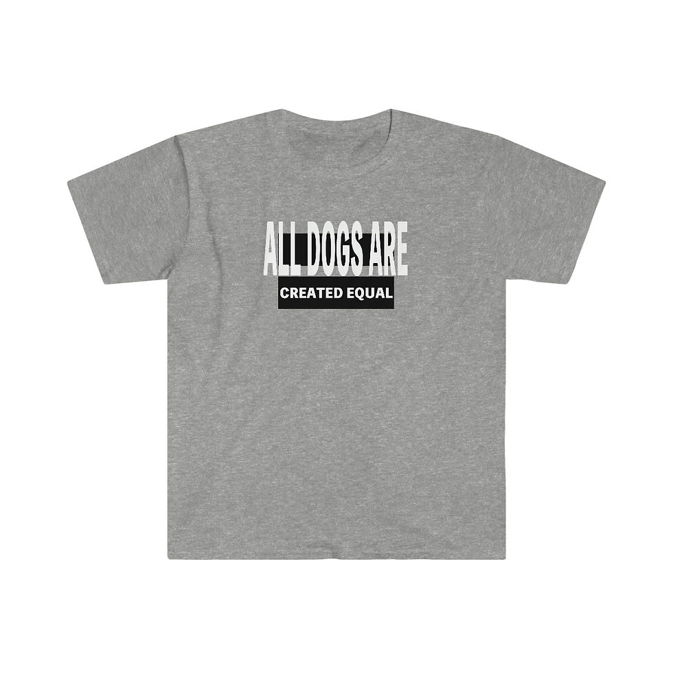 Thumbnail: All Dogs are Created Equal - Unisex Softstyle T-Shirt