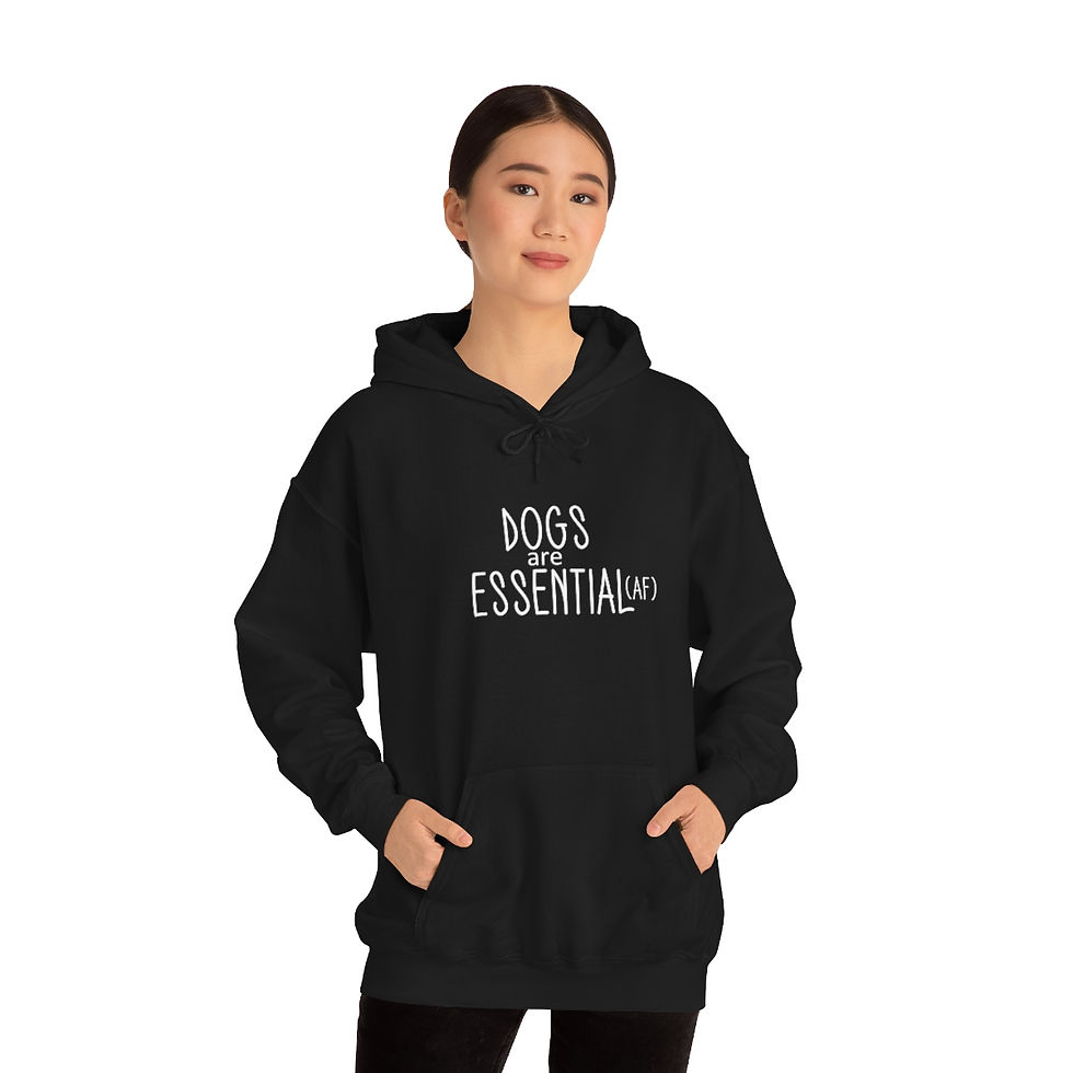 Thumbnail: Dogs are Essential AF - Unisex Heavy Blend™ Hooded Sweatshirt