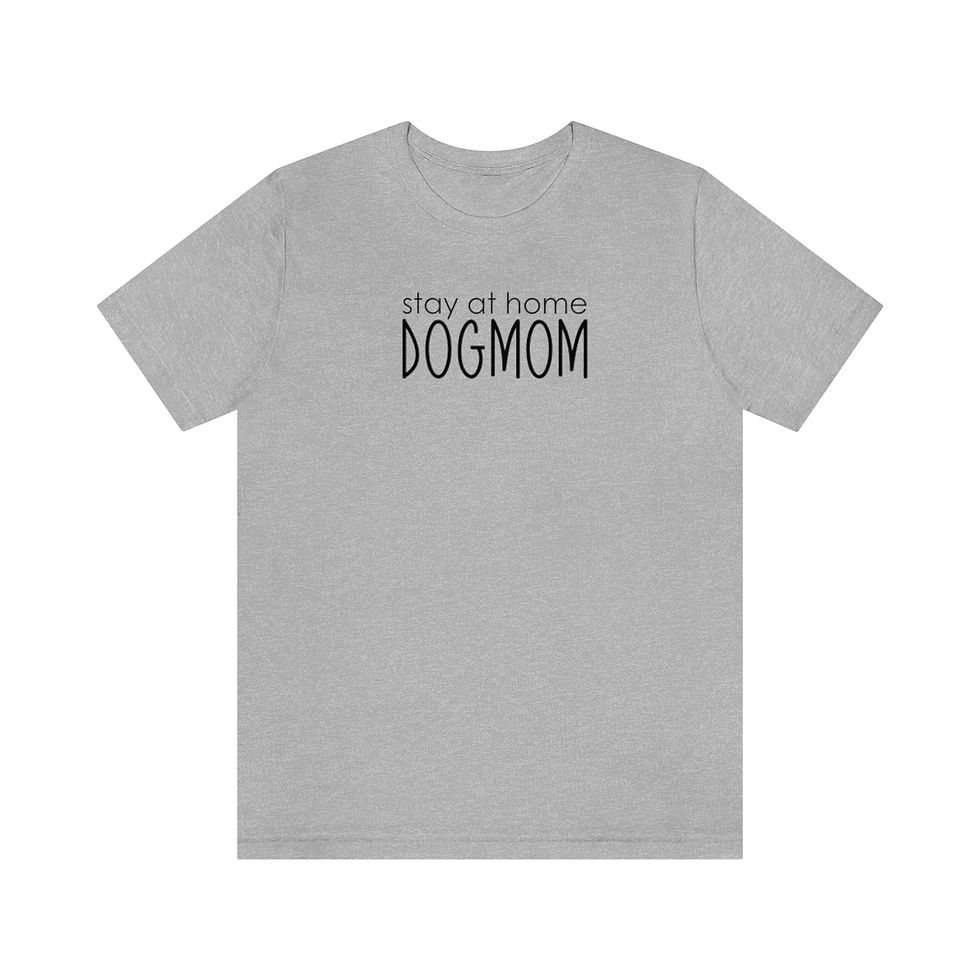 Thumbnail: stay at home DOG MOM - Unisex Jersey Short Sleeve Tee