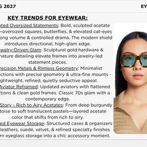 TRENDCAST: EYEWEAR