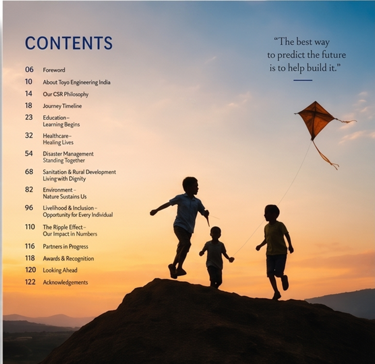 Human-centred storytelling concept for a 50-year corporate engineering publication.