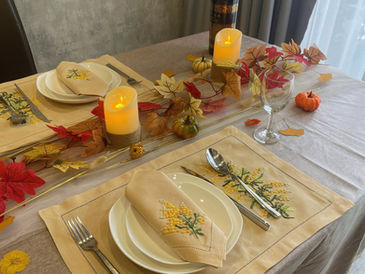 Nghệ thuật thủ công trong từng chiếc khăn trải bàn