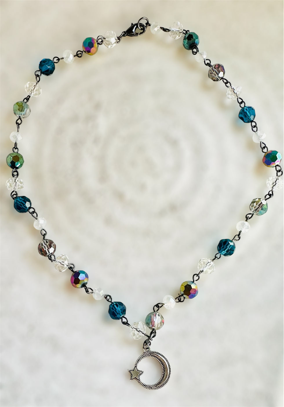 Thumbnail: "Moonlit Wishes" necklace - Celestial Dreams Collection