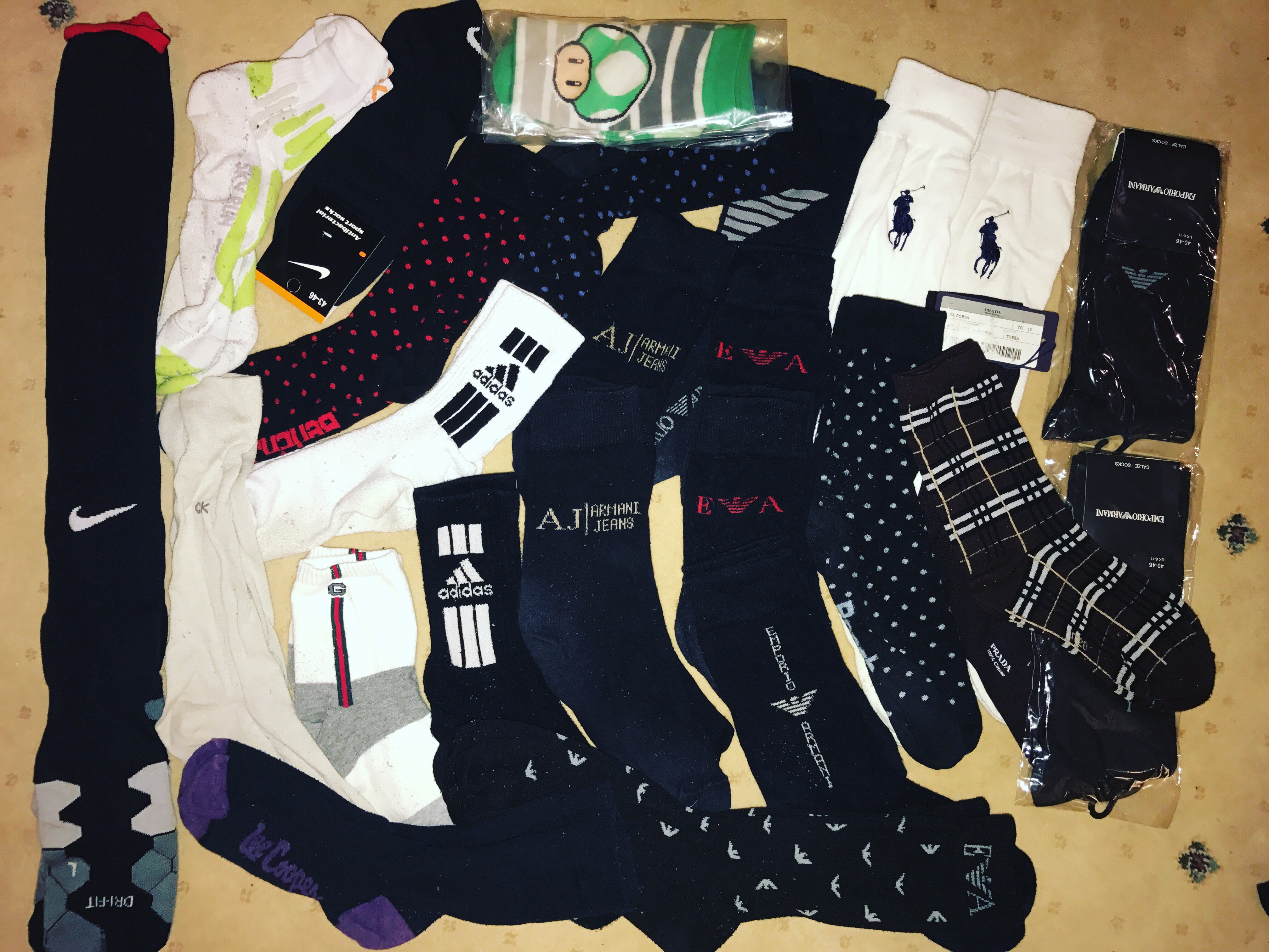 I like popping tags! Socks