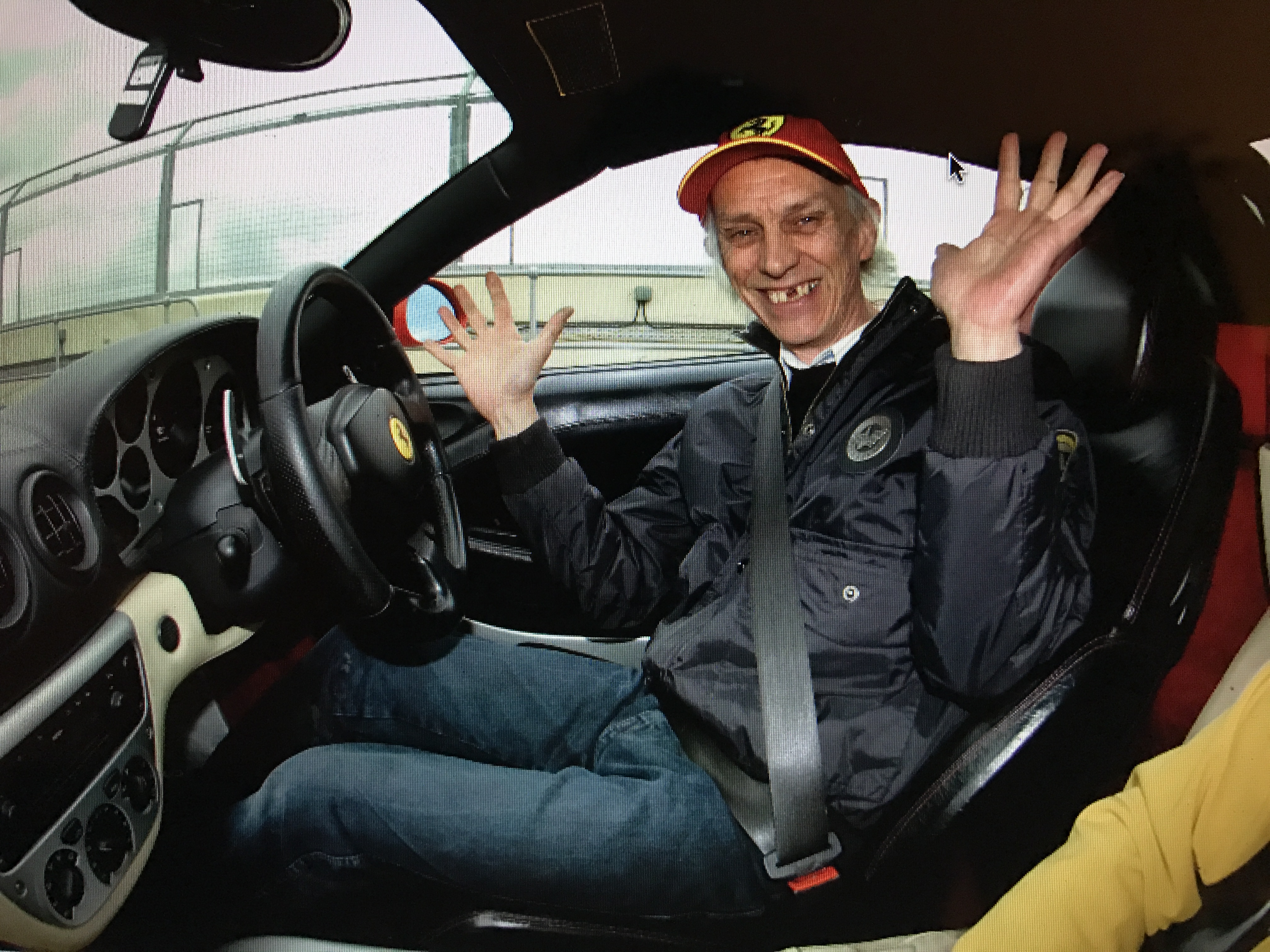 Father enjoying his Ferrari outing!
