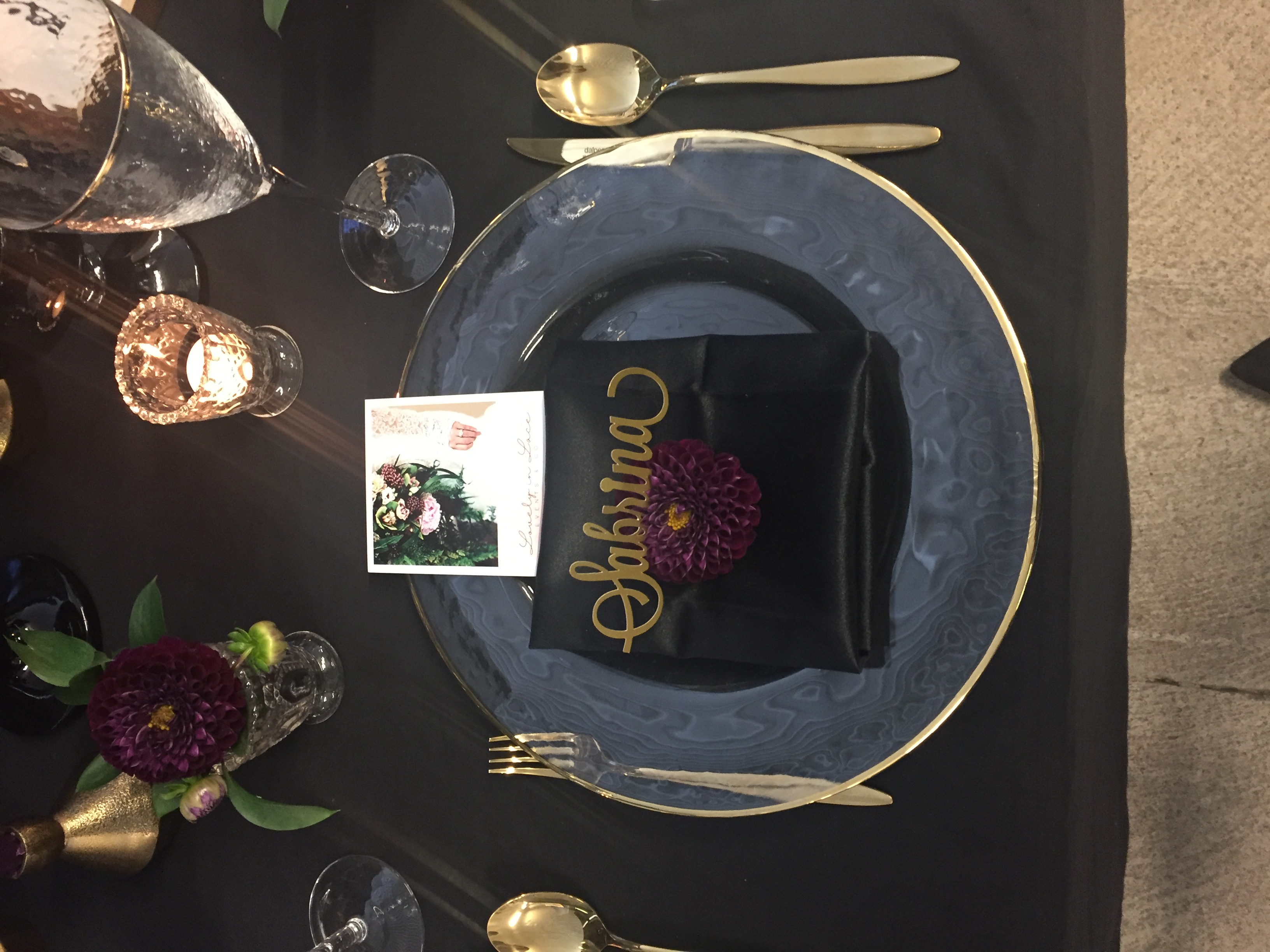 Glass Gold Rimmed Chargers