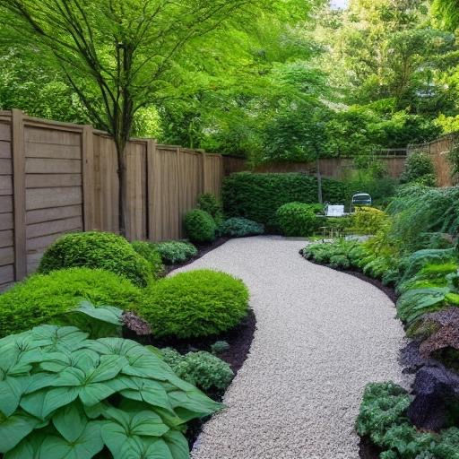 Take a stroll through this breathtaking shade garden, where an array of ferns, hostas, hydrangeas, and other shade-loving plants come together to create a peaceful and serene oasis