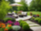 Patio Garden with Seating Area