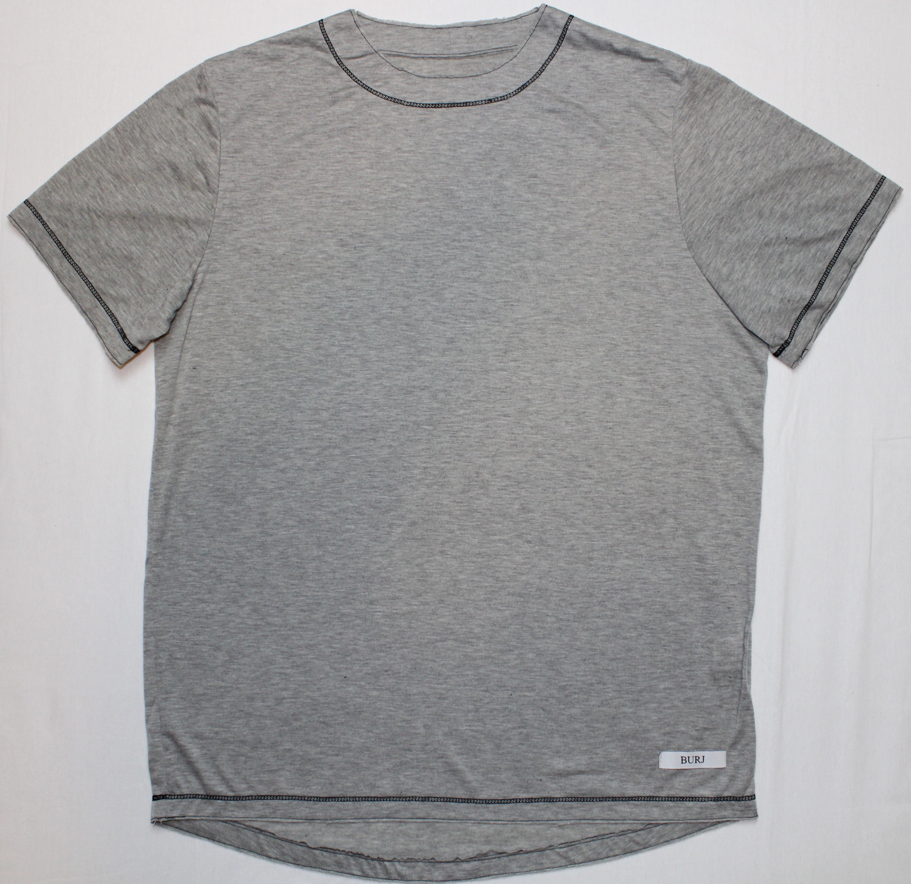 Burj T-Shirt - Dark Gray with Black Stitching