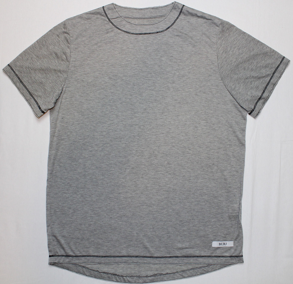 Thumbnail: Burj T-Shirt - Dark Gray with Black Stitching