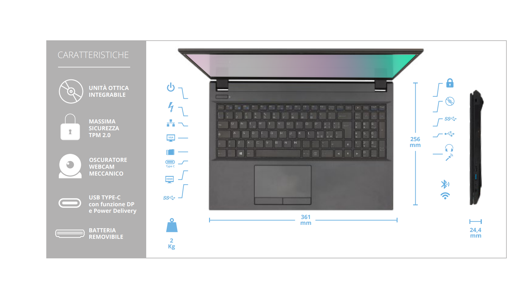 Notebook NAUTA Serie E1503 PRO – 15,6"