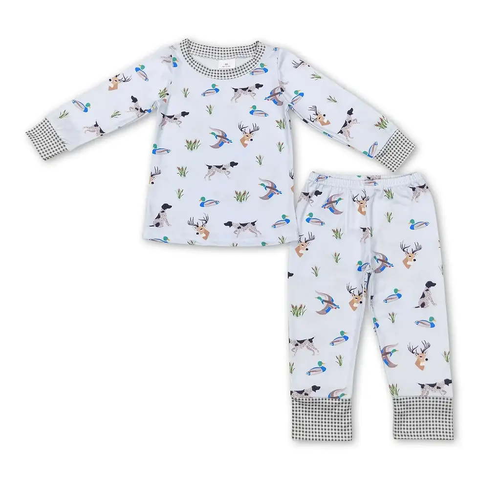 Ducks, Dogs, and Deer Pajamas