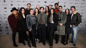 Cast and crew attend the premiere of The Moment by Aidan Zamiri, an official selection of the 2026 Sundance Film Festival. © 2026 Sundance Institute | photo by Lauren Wester