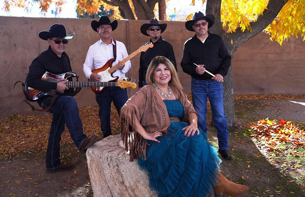 Rose Elva & The Crew: Rose Elva (lead singer), Pete G (Bass), Bill G (Rhythm guitar), Jimmy G (lead guitar and keyboards), and Frank Perella (Drummer and percussionist)