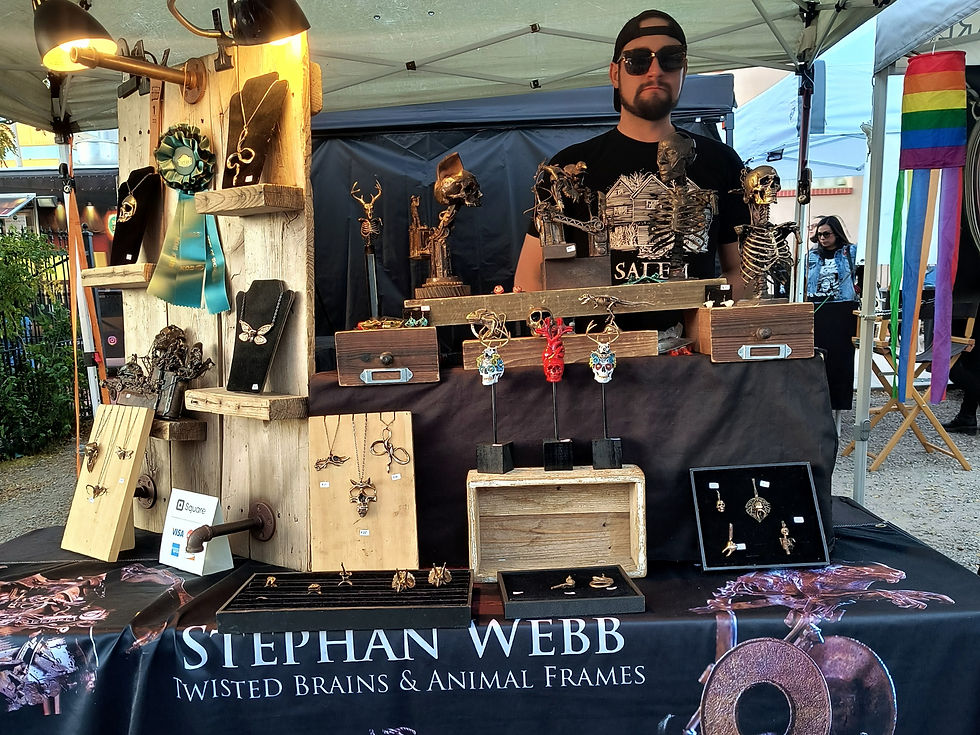 Vendor Stephan Webb at The ABQ Headbanger's Market