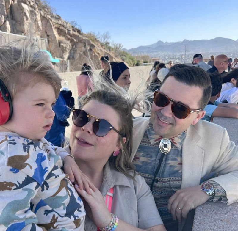 Monty's first (though he's assured us, not his last) Monster Truck show. Morgan (eight months pregnant here!) is not so sure.