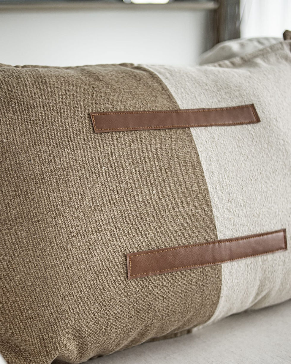 Miniatura: FUNDA ALMOHADON CUERO DUAL D. GERADE 50X70 X PAR