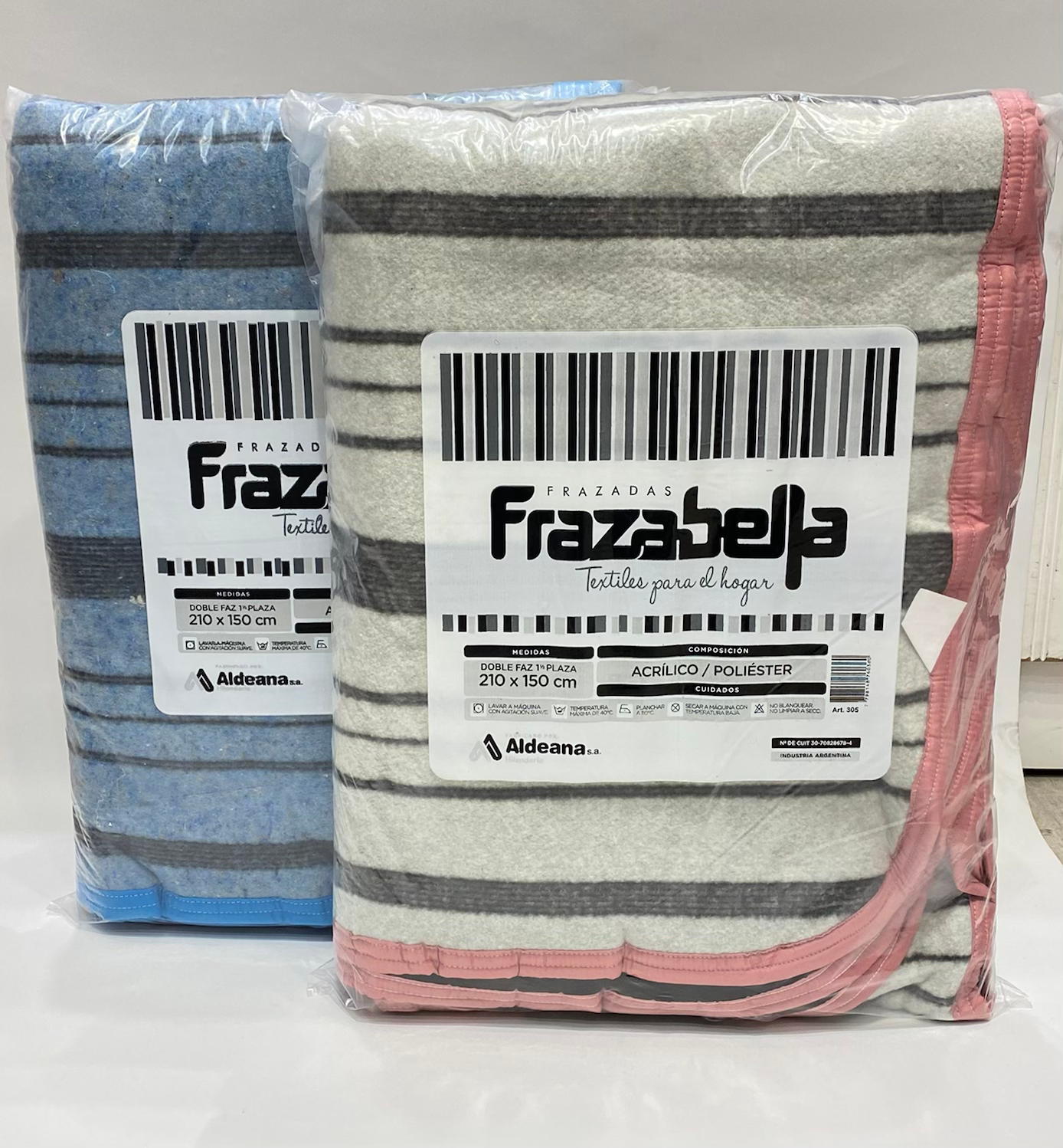 FRAZADAS DE LANA DOBLE FAZ 11/2