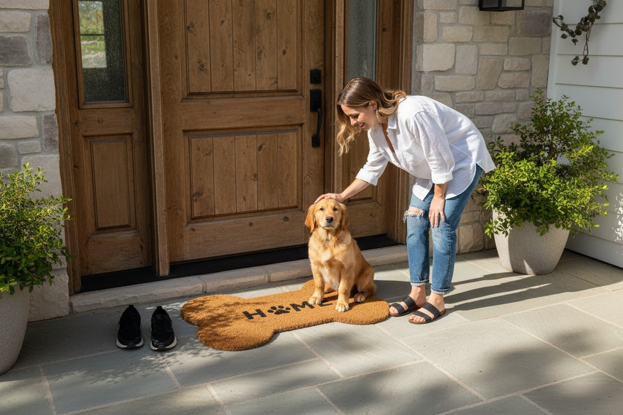 FELPUDO COCO HOME HUESO  40 X 60 CM