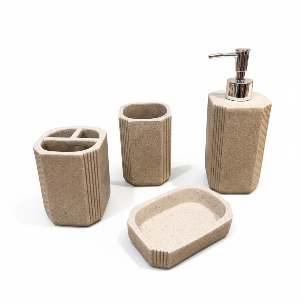 SET DE BAÑO 4 PCS  RESINA