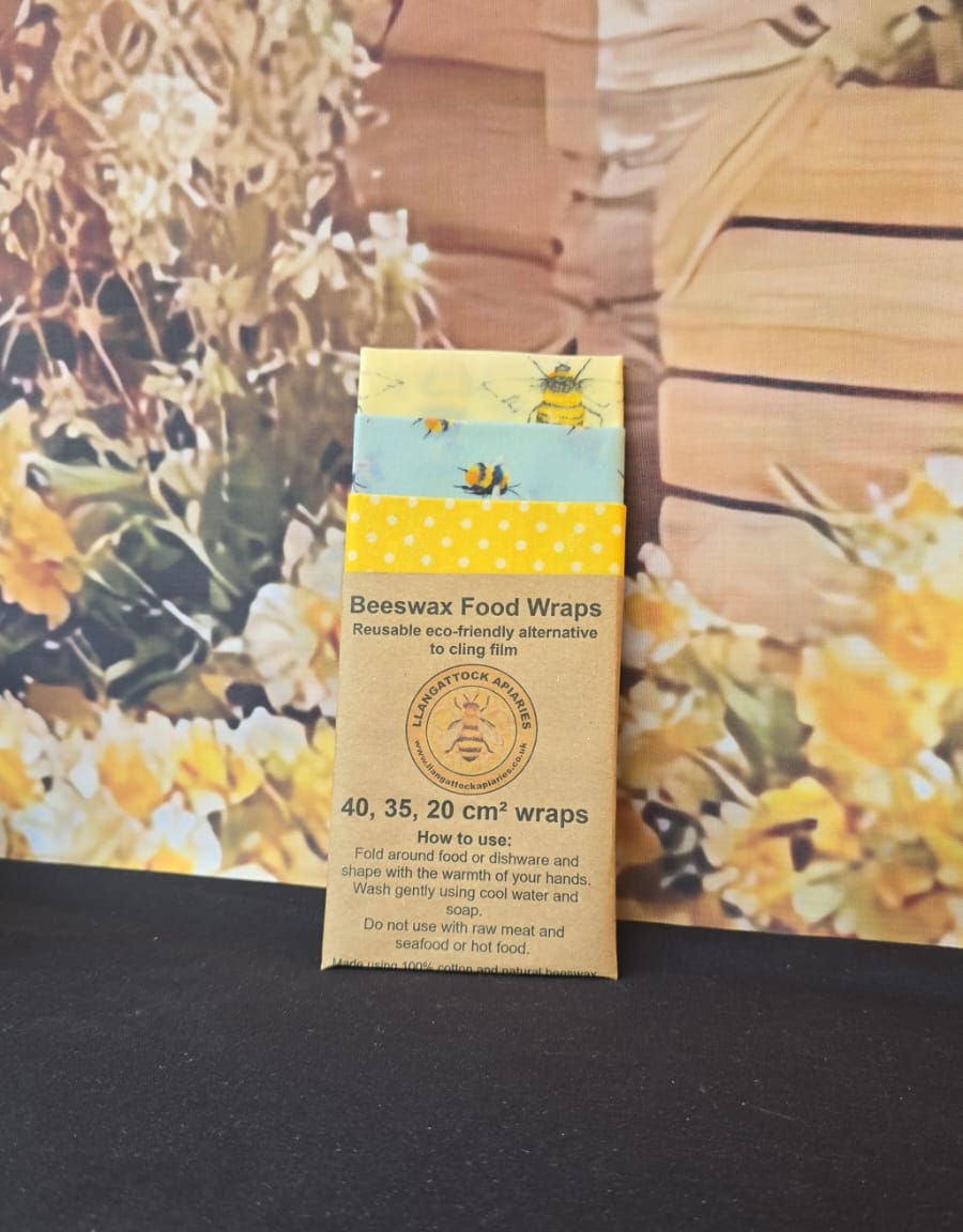 1 x 40, 35 & 20cm Beeswax Food Wraps