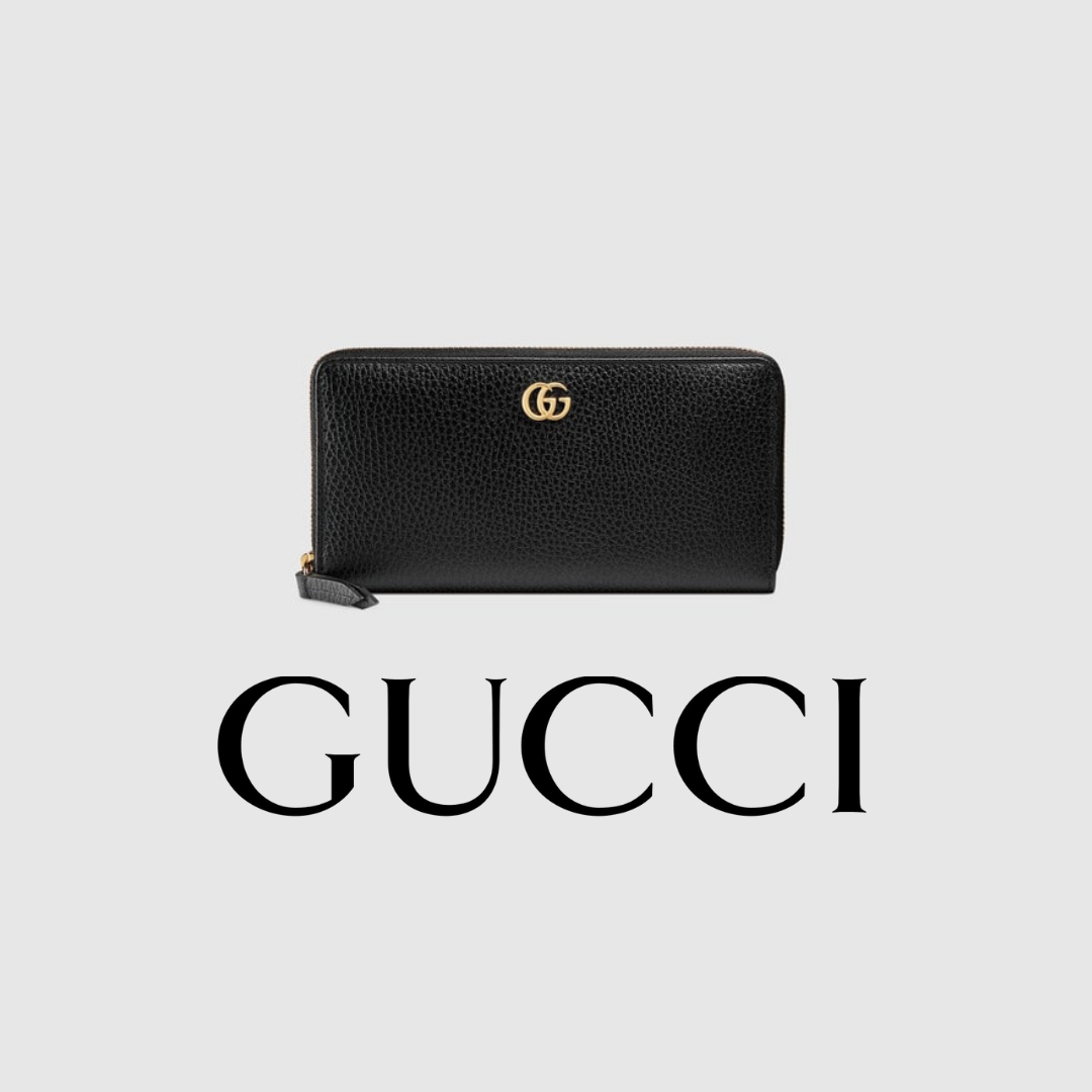 Gucci : Leather Zip Around Wallet
