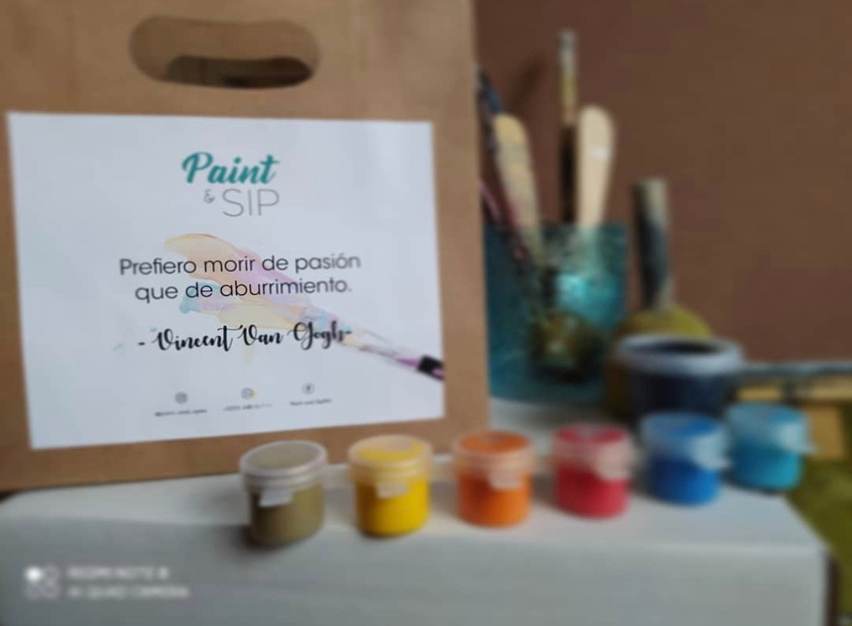 Clase via ZOOM + lienzo y pinturas
