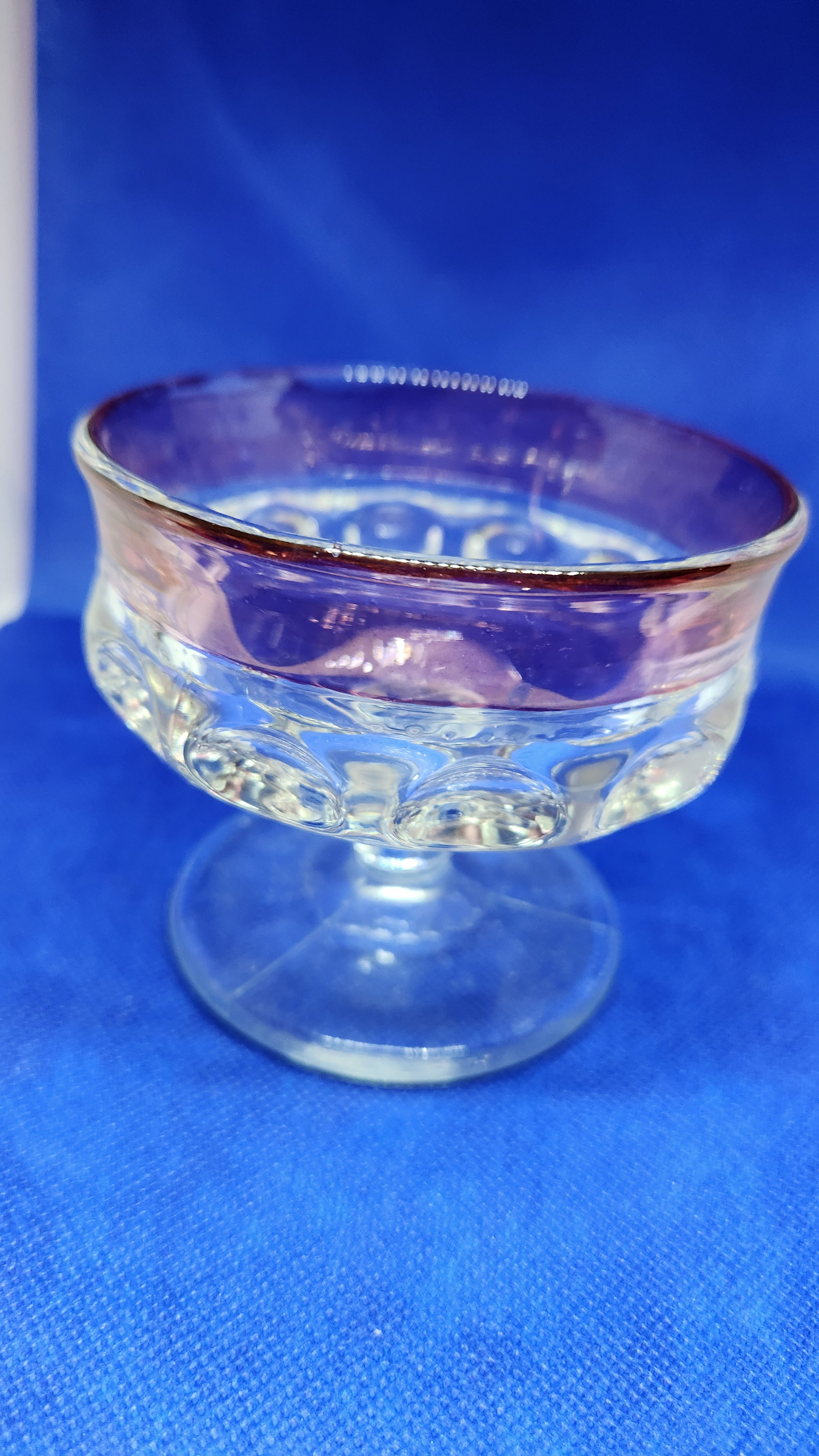 Champagne/Tall Sherbet King's Crown-Ruby Flashed (Top & Bottom)