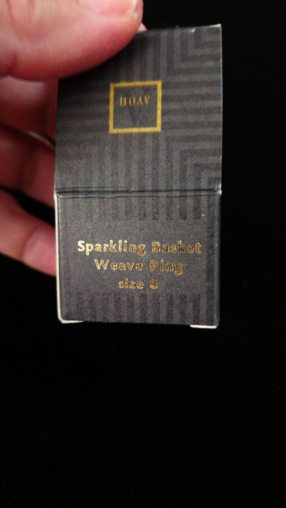 Thumbnail: Vintage 1994  Avon Basket weave ring size 8 new in box