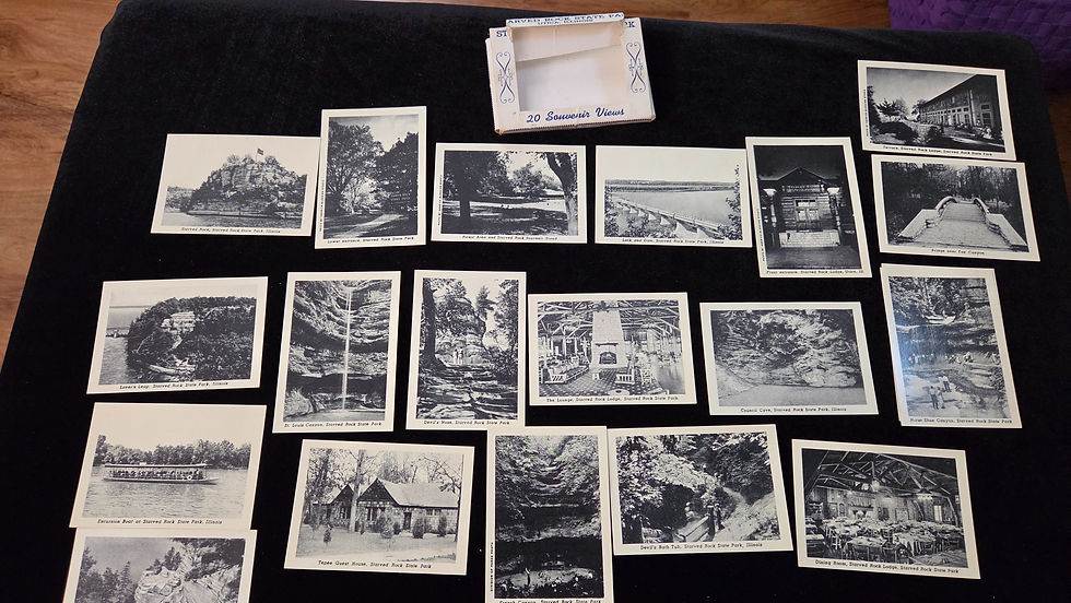 Thumbnail: Vintage Souvenir View Folder (20) in pack Starved Rock Utica Illinois