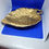 Thumbnail: Vintage Dish Weeping Bright Gold Leaf Plate Curled Stem Porcelain