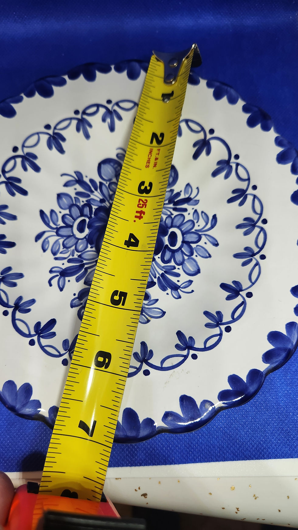 Thumbnail: Vintage Modra Folk Majolika Plate Blue & White set of 2-1960's