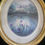 Thumbnail: HISAKO Print On Canvas Watercolor style Oval POND Flower 22"x18" Signed Picture