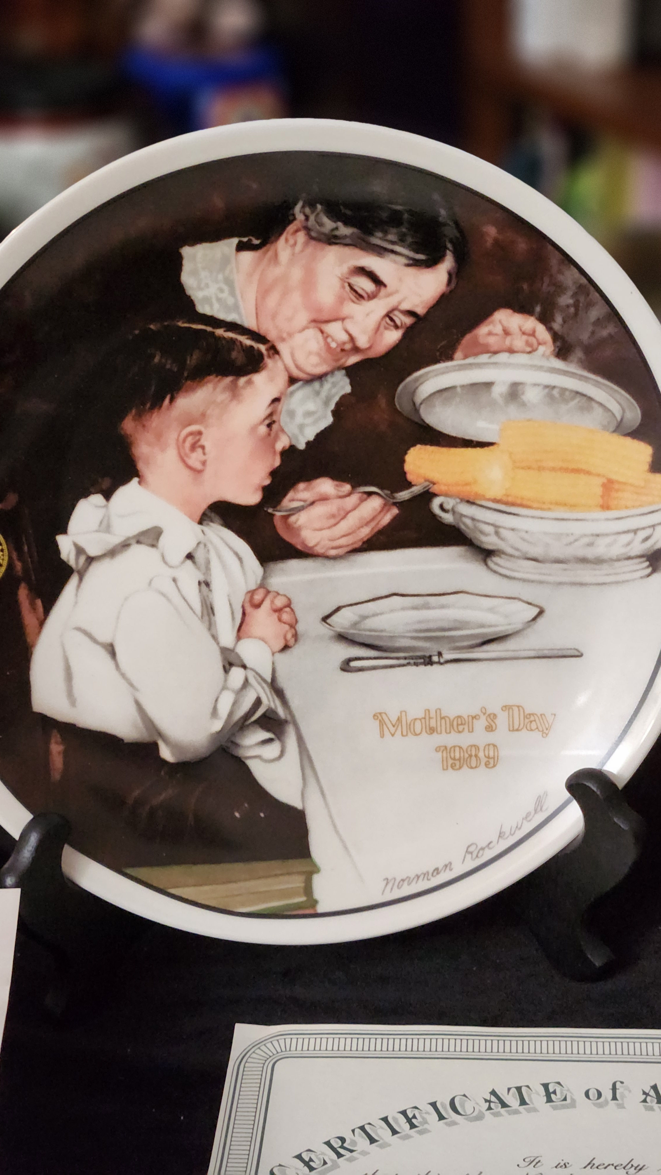 Mothers Day "Sunday Dinner" by Norman Rockwell- Knowles China