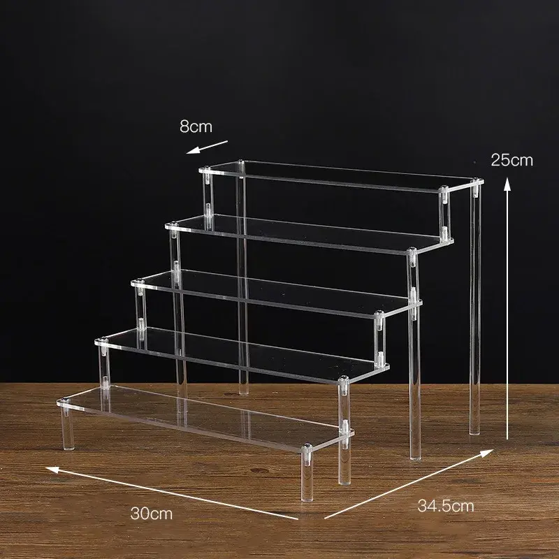 Thumbnail: 1-5 Tier Acrylic Display Stand, Clear Display Riser Rack for Collectables
