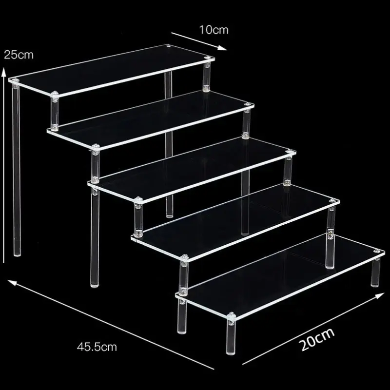 Thumbnail: 1-5 Tier Acrylic Display Stand, Clear Display Riser Rack for Collectables