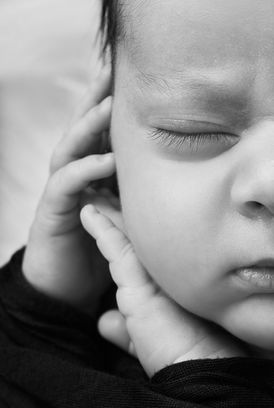 Close up baby photograph