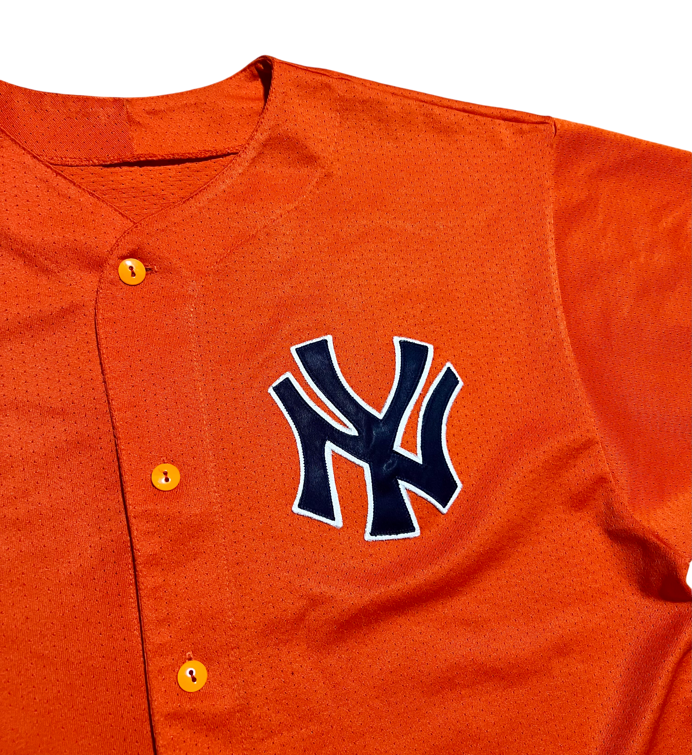 New York Yankees Vintage 90s Majestic Orange Baseball Jersey