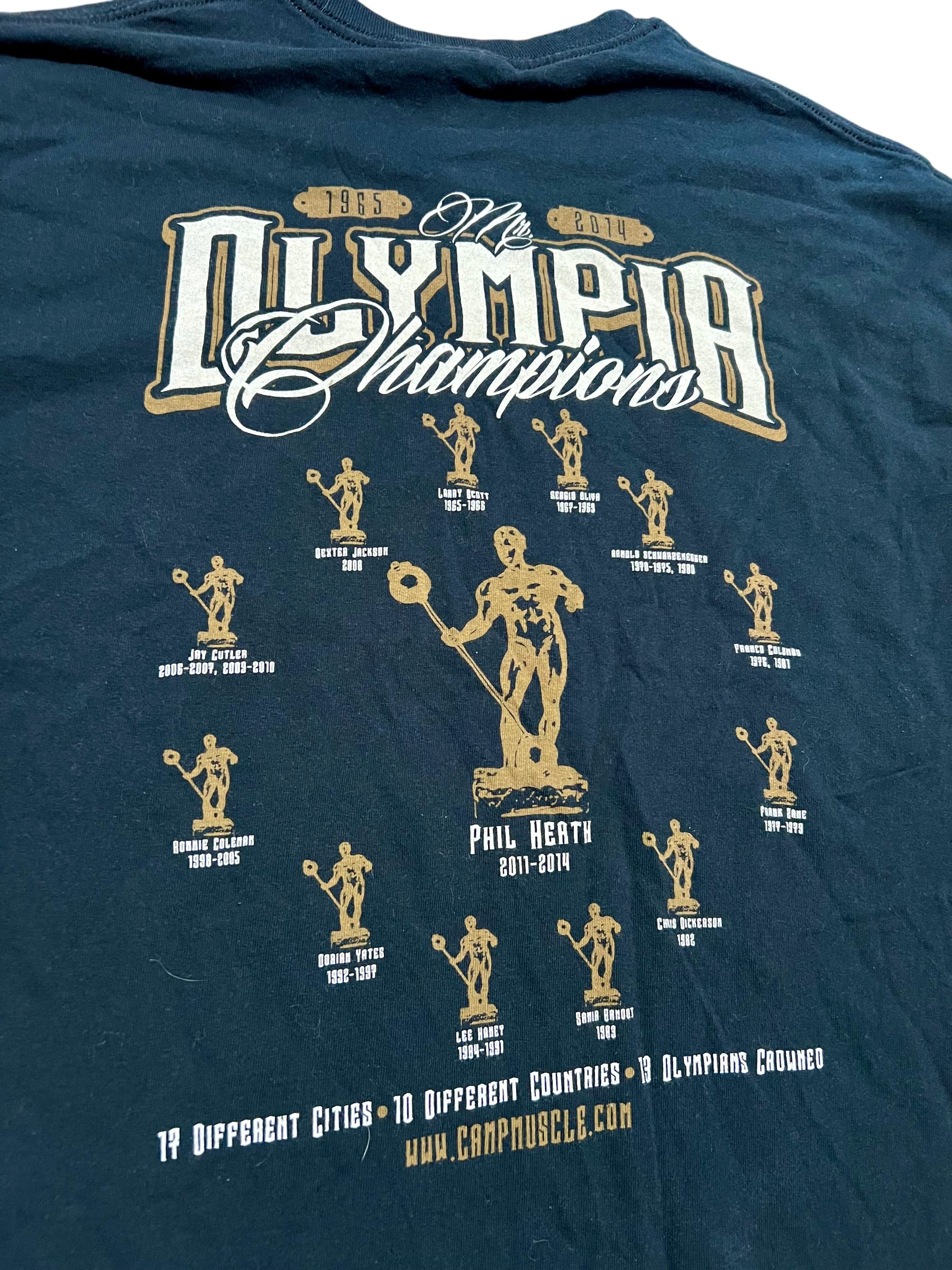 Mr. Olympia 50th Anniversary Black Vintage Graphic T-Shirt