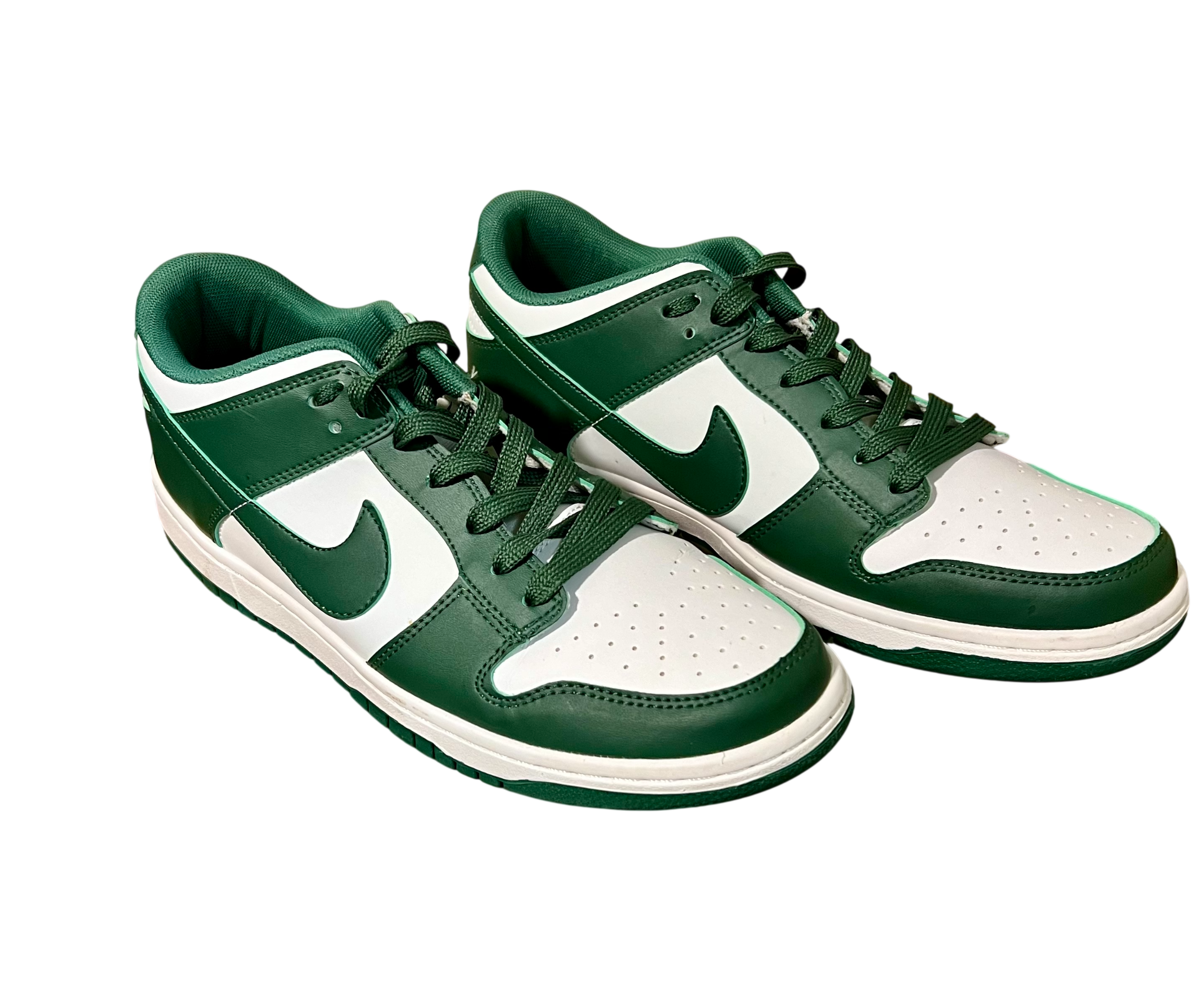 Nike Dunk Low Top Team Green & White Retro Casual Shoes