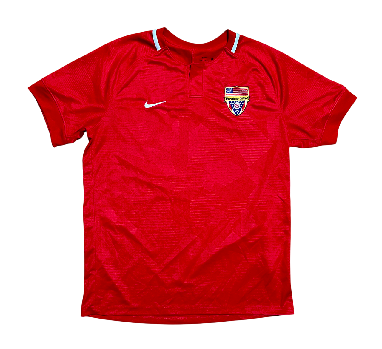 Barcelona United Nike Dri-Fit Red Embroidered Soccer Jersey