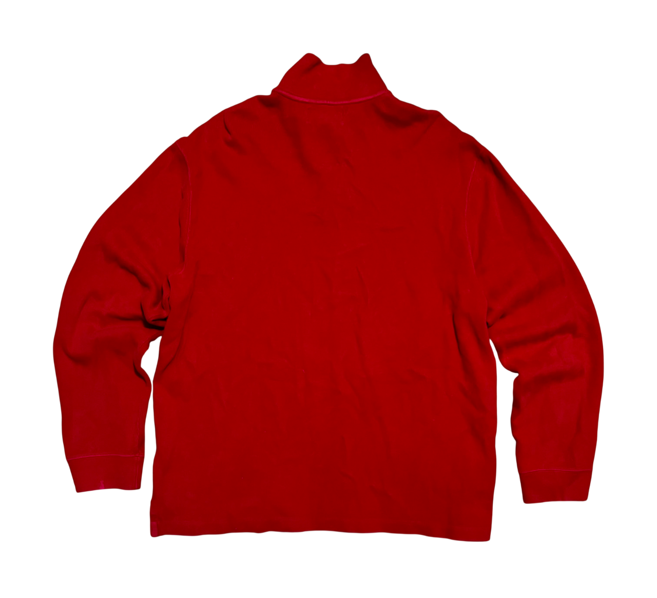 Polo by Ralph Lauren Red Quarter Zip Logo Sweater