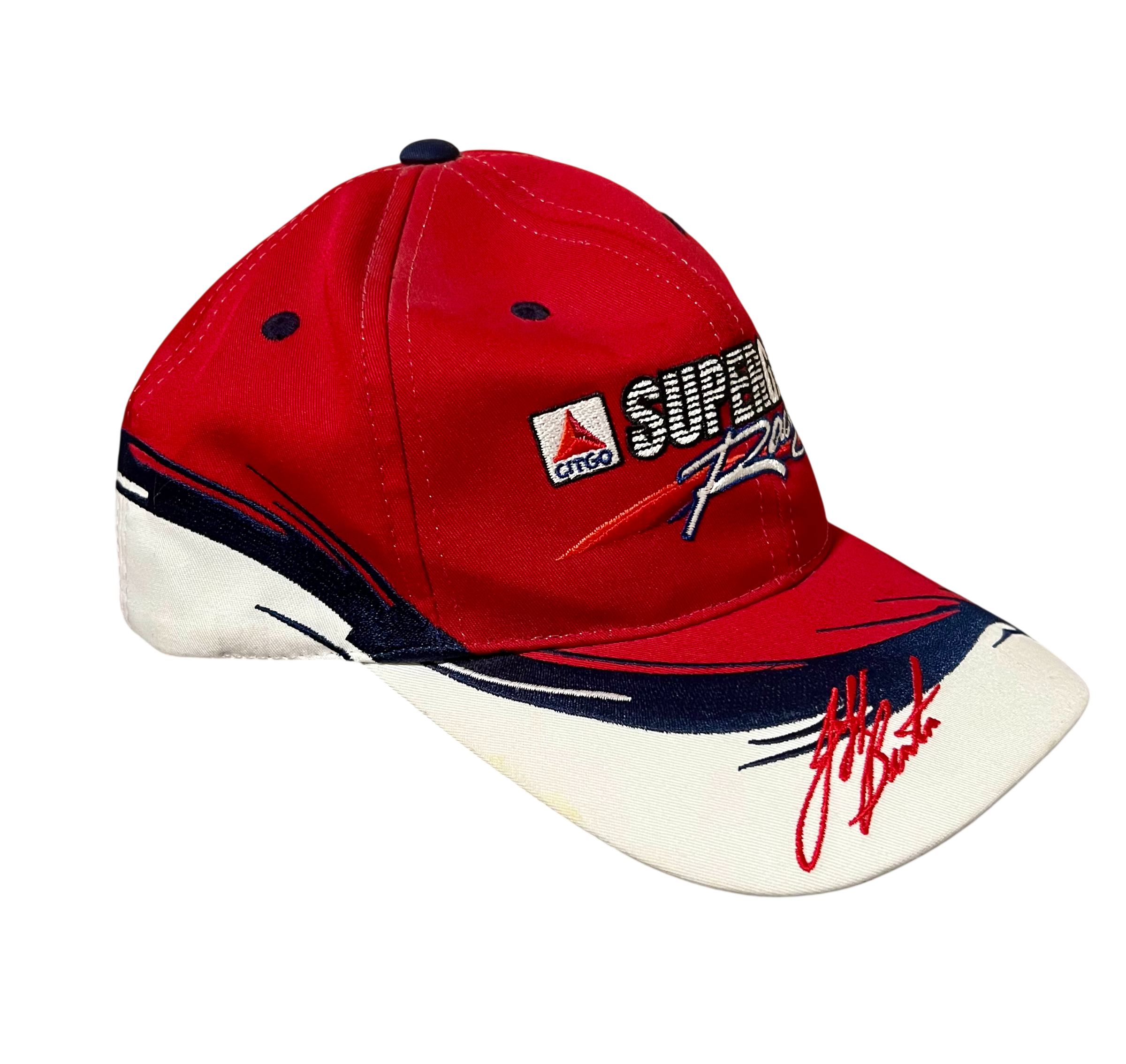 Supergard Racing Vintage Y2K Jeff Burton Autographed Nascar Snapback Hat