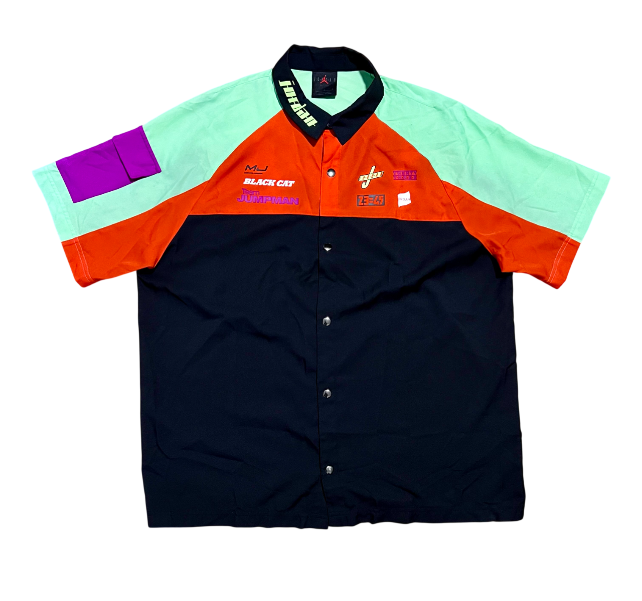 Jordan Race Team Jumpman Short Sleeve Button Up Shirt
